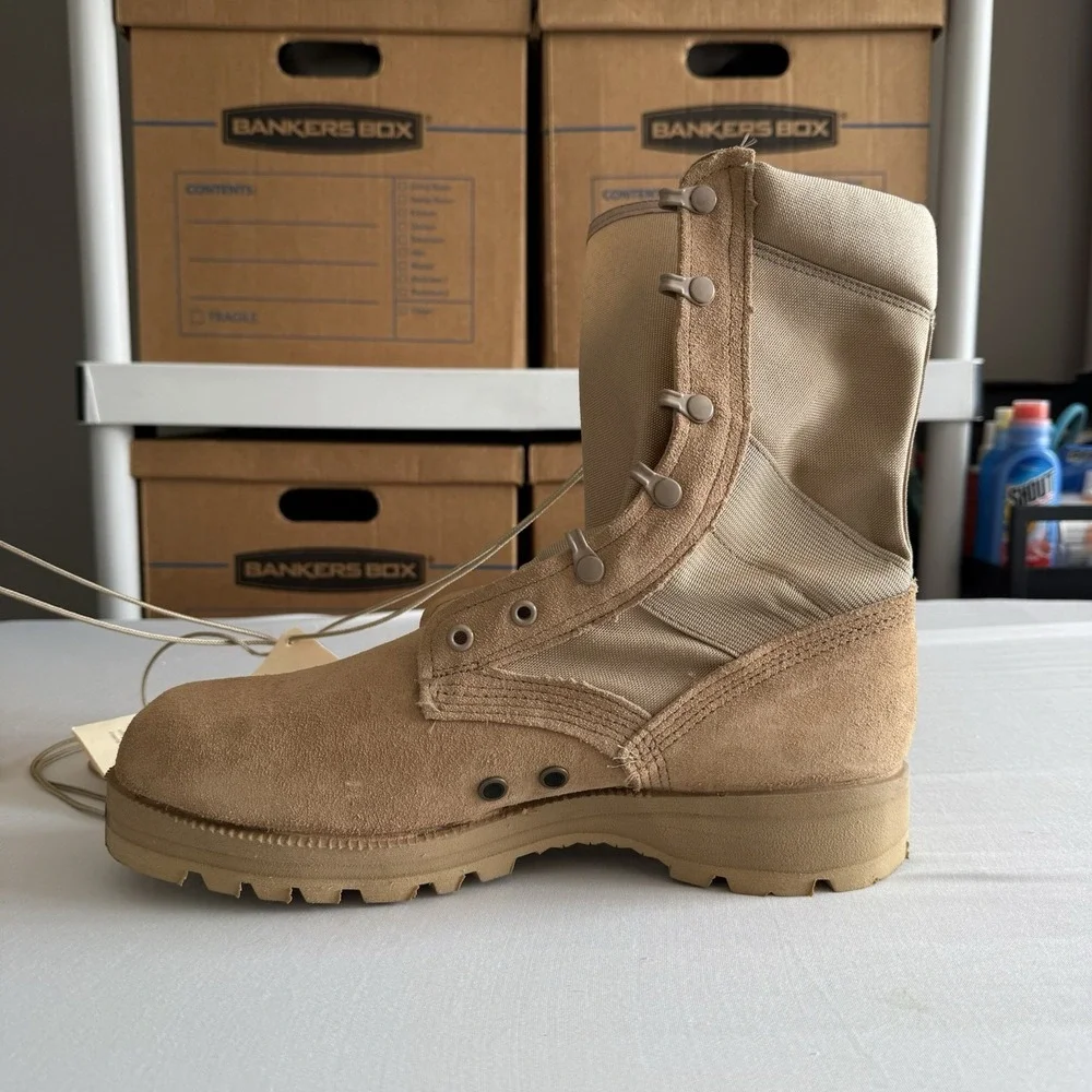 Army Hot Weather Combat Boots Mens 10.5W McRae Tan Military Vibram Reserves
